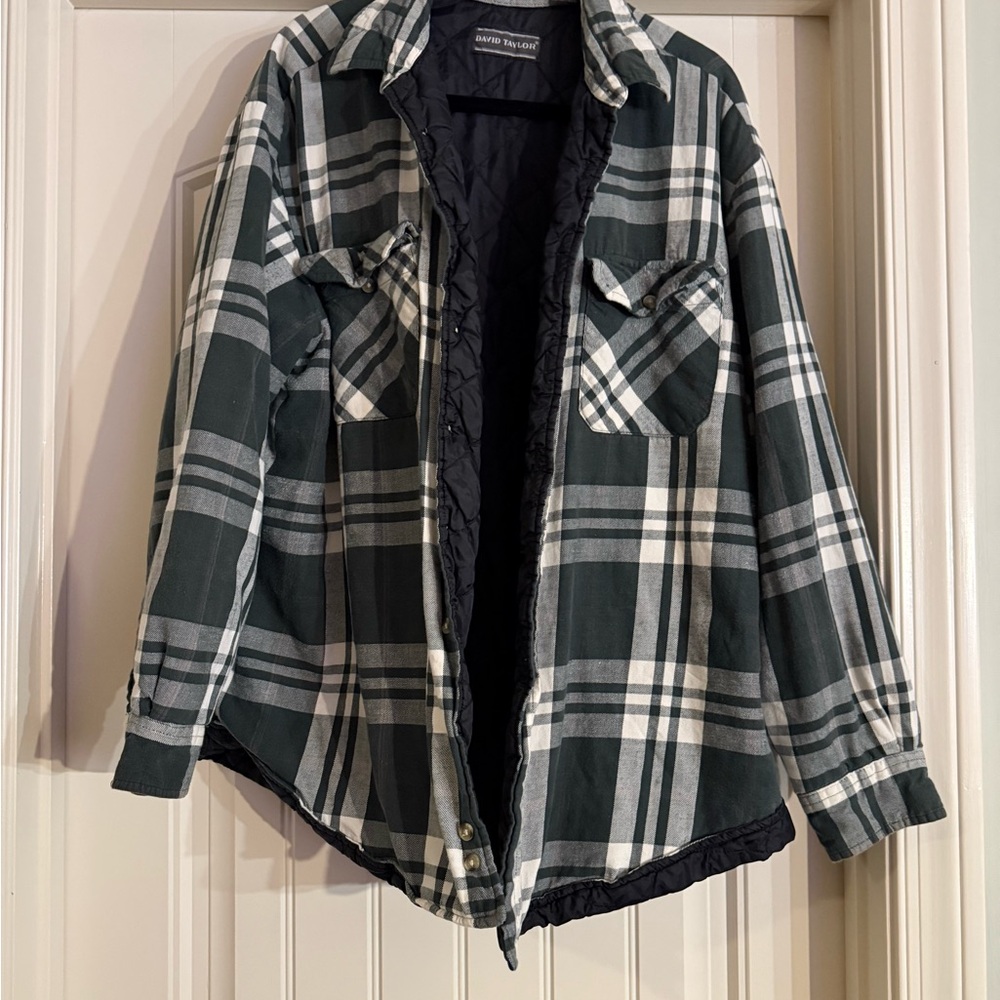 David Taylor Green and Black Quilted Jacket